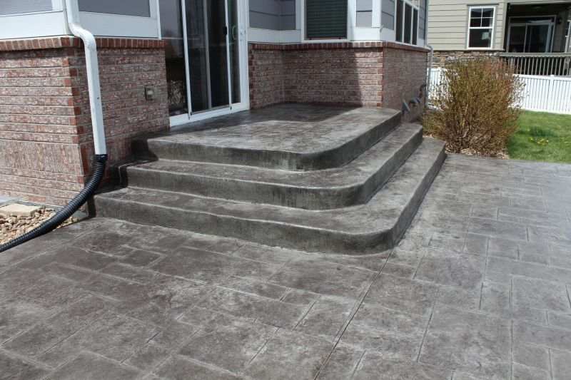 Stamped concrete patio